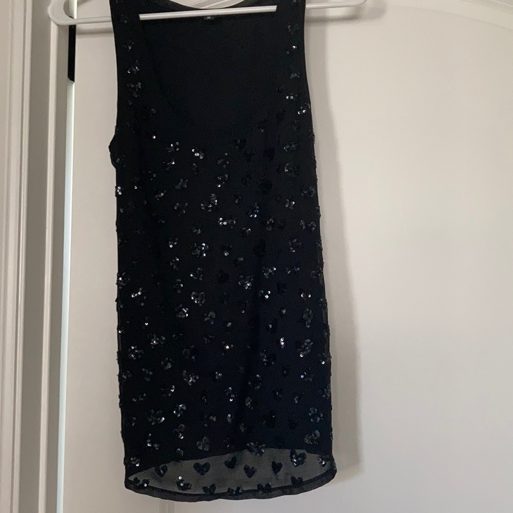 Black Hearts Sequin Top